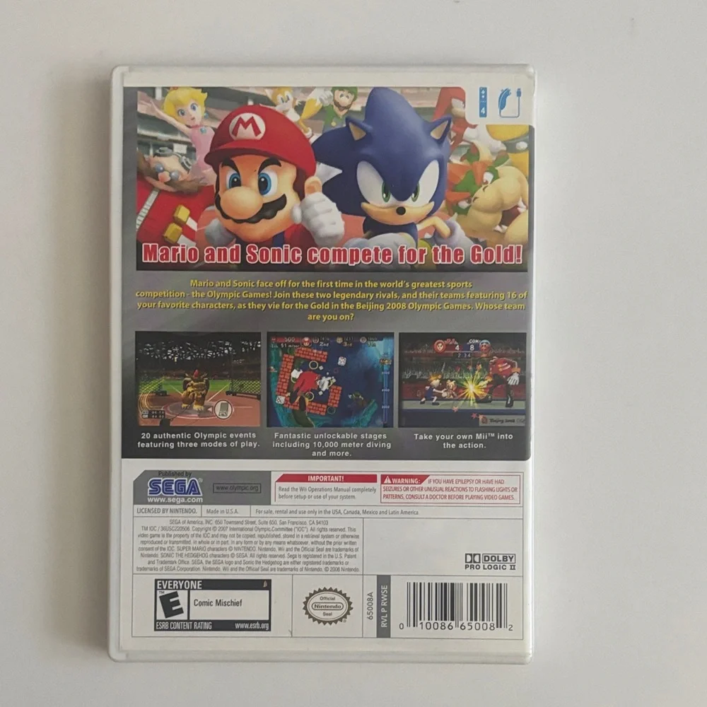 Nintendo Mario & Sonic at the Olympic Games - Red, Blue, Yellow